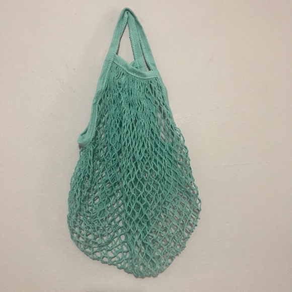 **last one** Teal Mesh Net Produce Shopping Bag - Picture 3 of 5